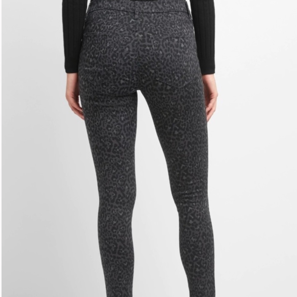 NWT GAP Black Animal Print Denim Leggings - Picture 3 of 10